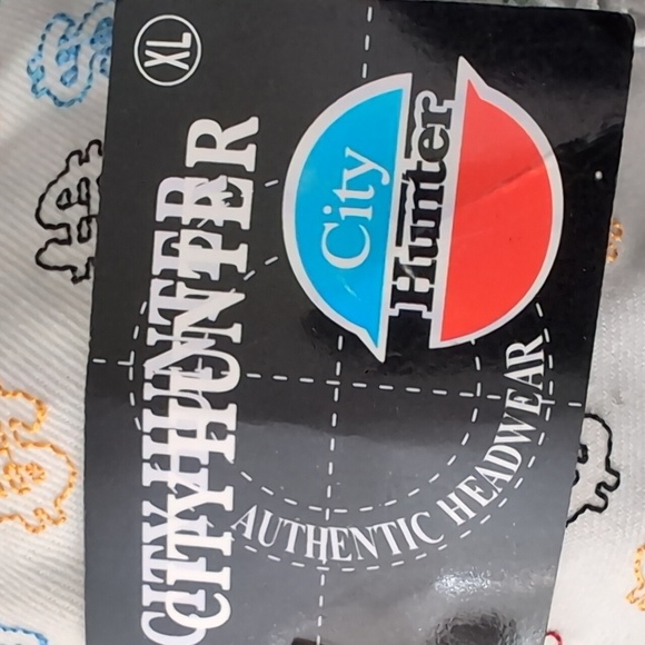 NWT,City Hunter Dollar Sign White Flat Bill Fitted Hat,Size XL7 3/4. - Picture 6 of 11